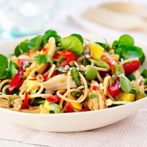 Chicken and Pepper Pasta Salad - Abundant Energy