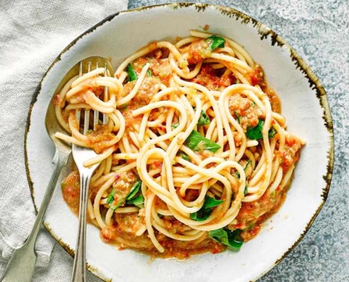 Healthy Gazpacho Sauce Spaghetti